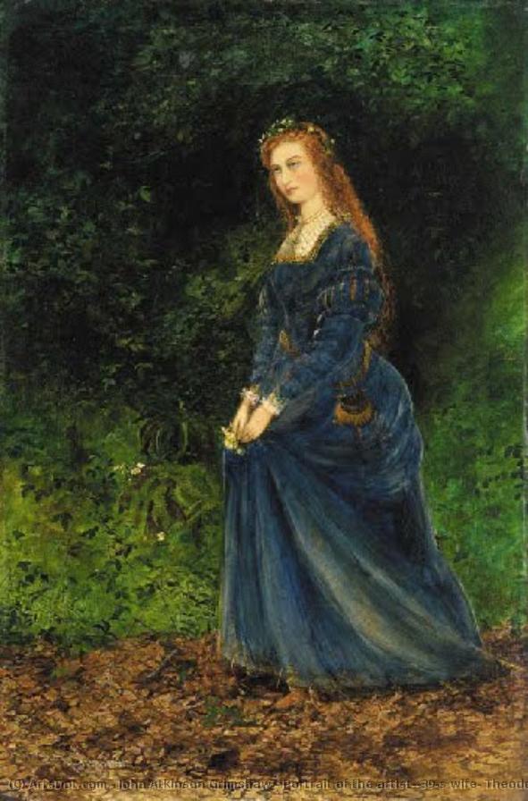Portrait Of The Artist's Wife, Theodosia, As Ophelia — John Atkinson Grimshaw