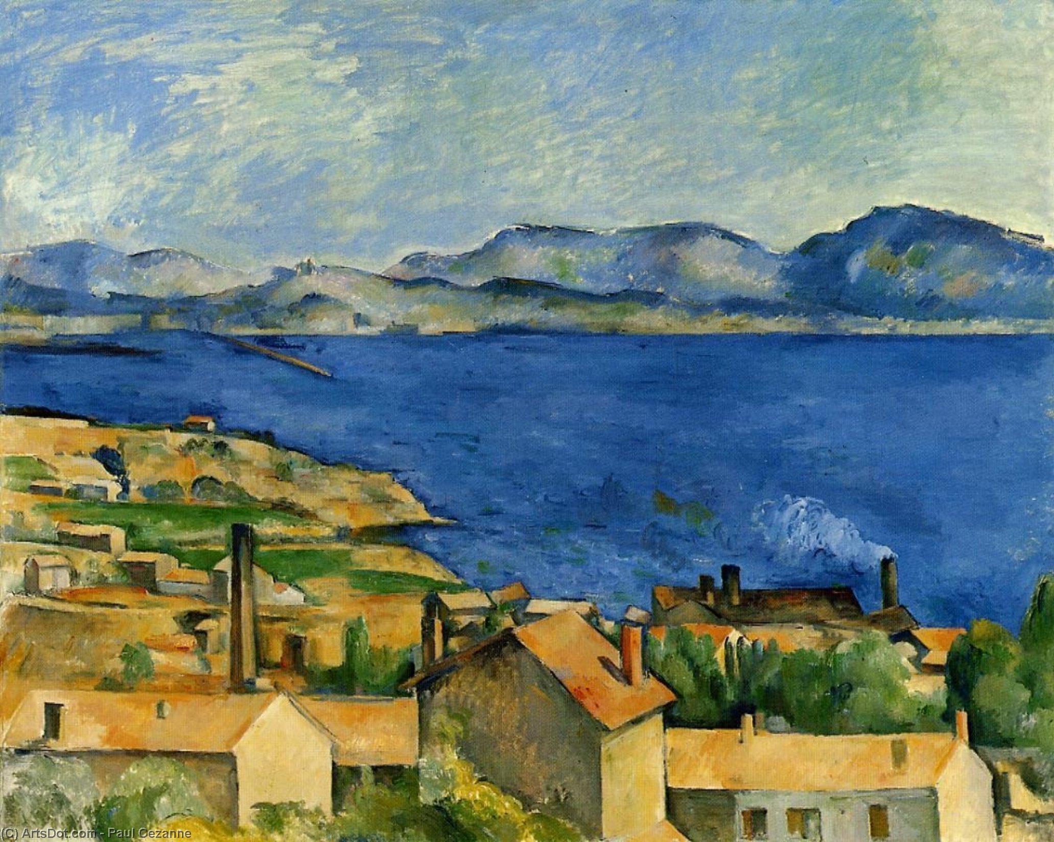 El Golfo De Marsella Vista Desde L'estaque — Paul Cézanne