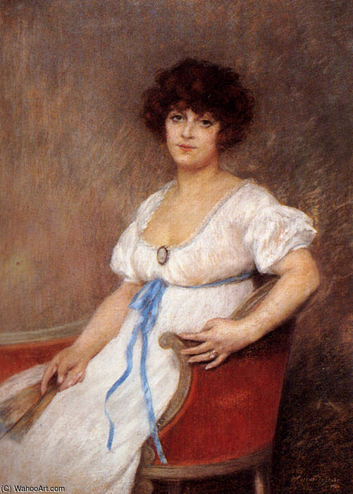 Portrait Of A Seated Lady — Albert Ernest Carrier Belleuse