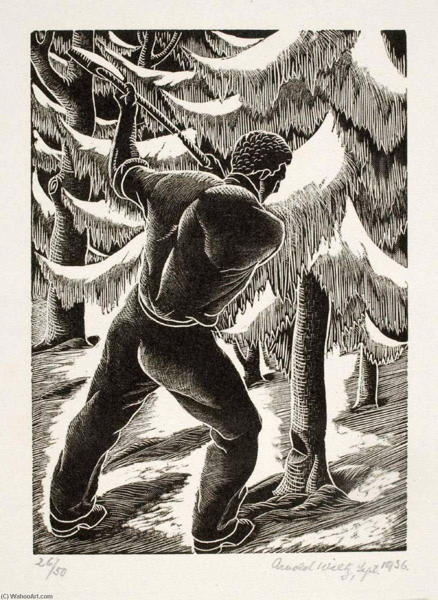 Untitled (man Cutting Down Tree) — Arnold Wiltz