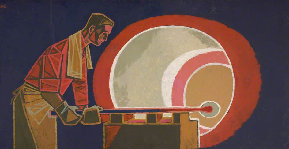 Glassblower At Red Furnace — Cliff Rowe