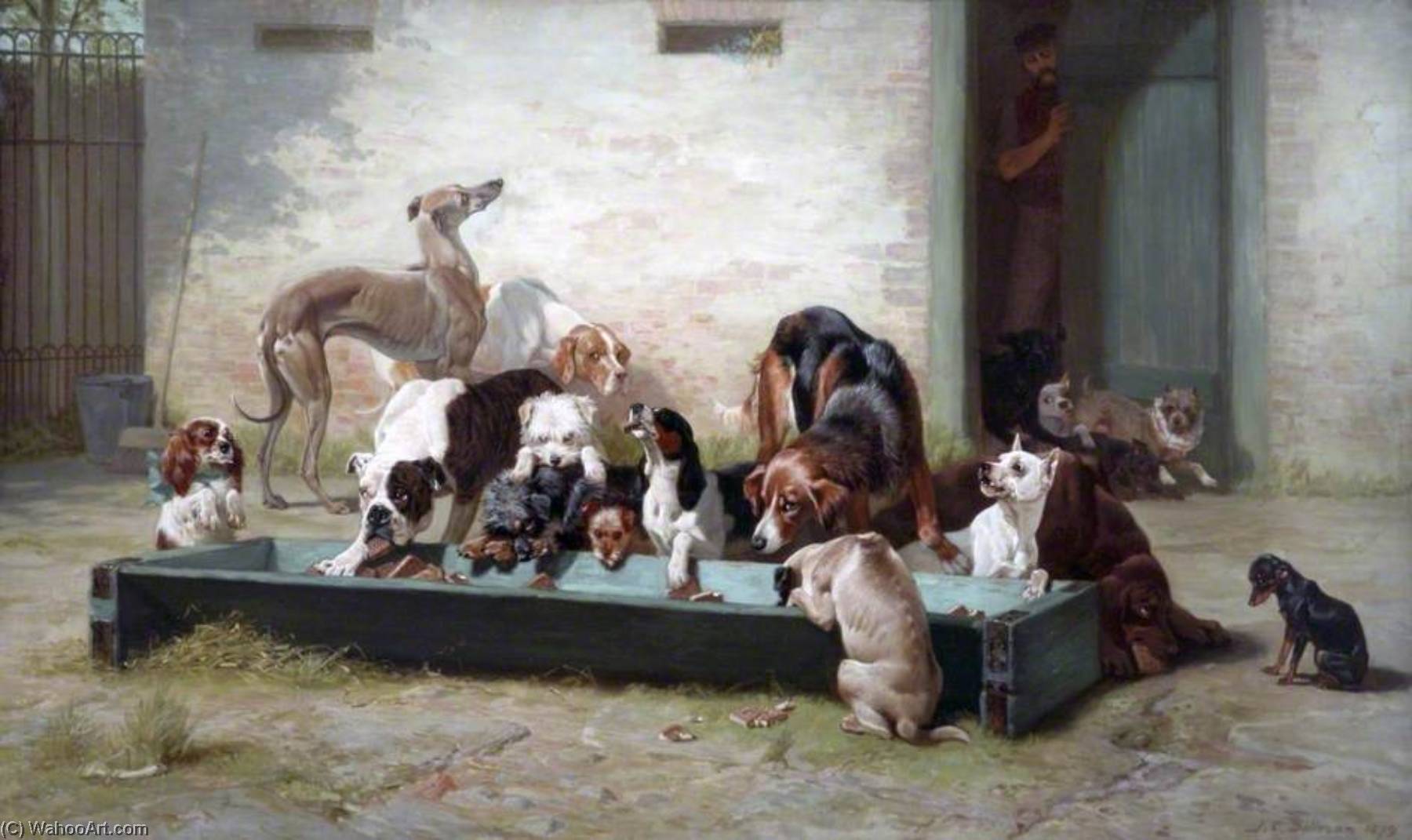 Table D'hote At A Dogs' Home — John Charles Dollman