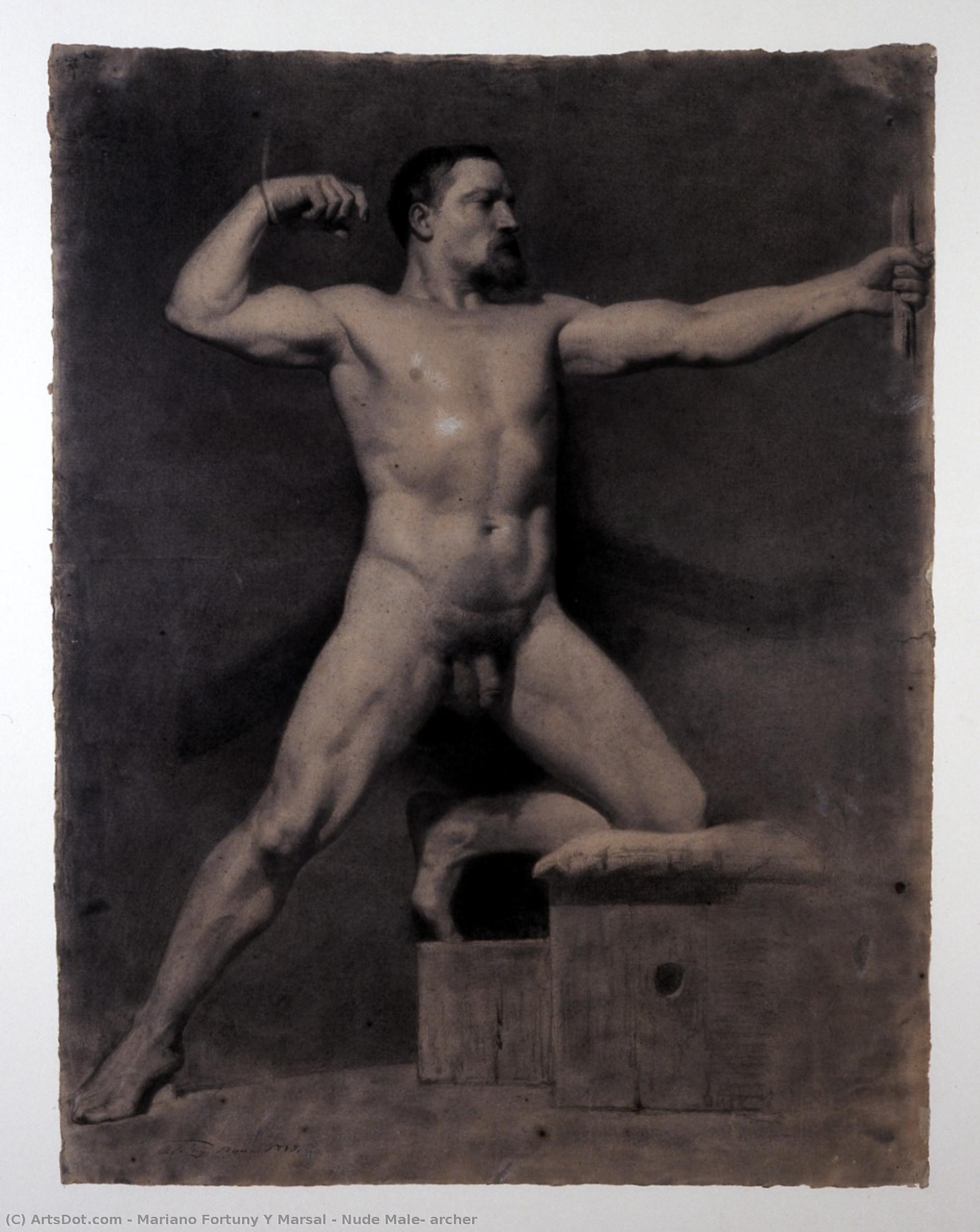 Nude Male, Archer — Mariano Fortuny Y Marsal