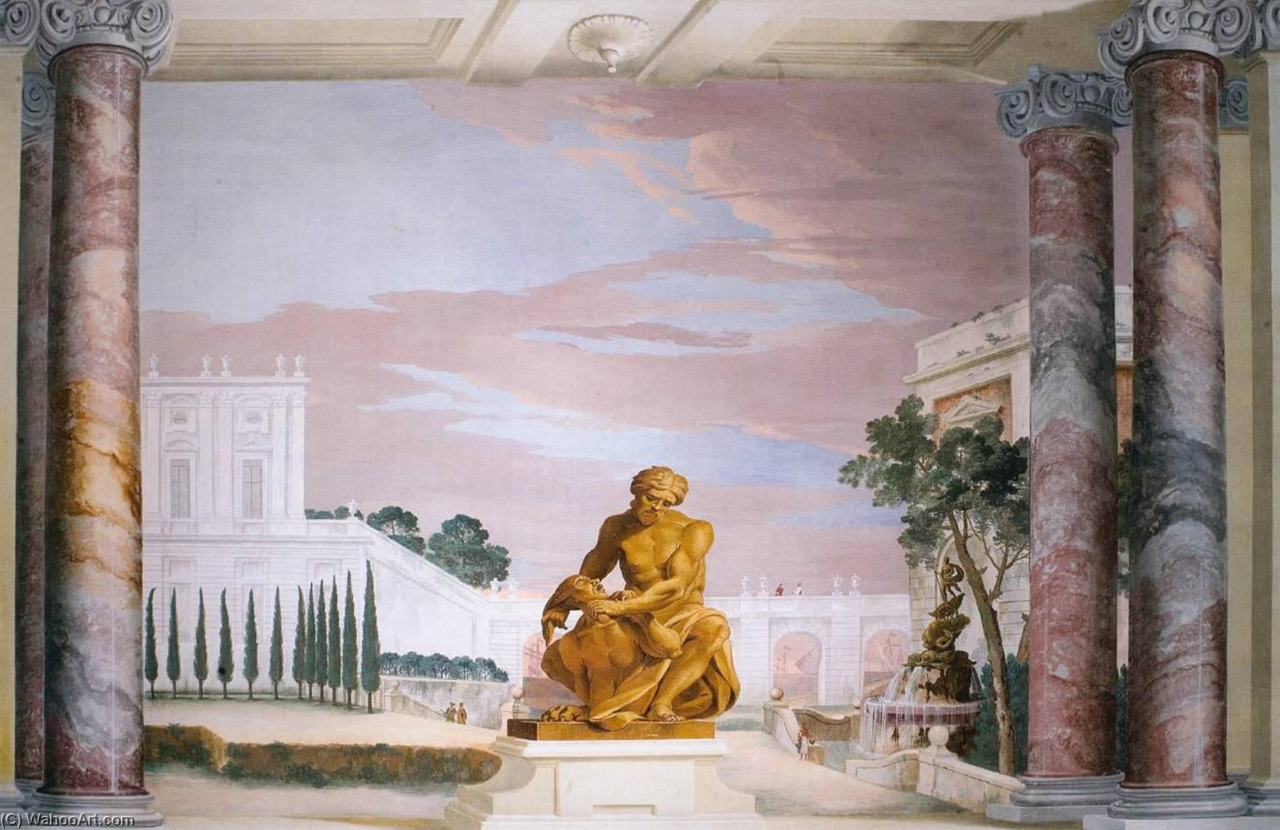 View Of A Large Renaissance Palace (ii) — Andrea Urbani