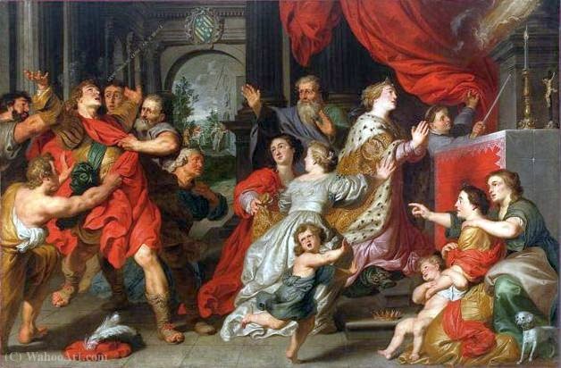 Saint Elizabeth Of Hungary Praying For The Conversion Of Berthold Von Leinbach. — Theodoor Van Thulden