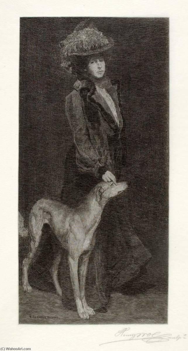 A Portrait (lady And Dog) — Henry Wolf