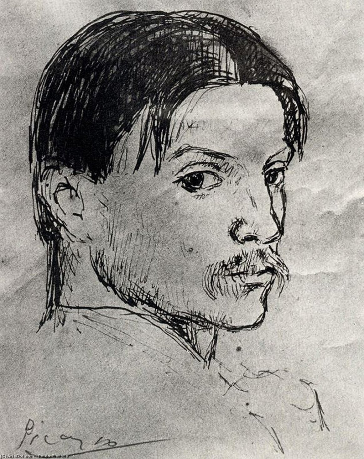 Portrait De L'artiste Regardant En Arrière — Pablo Picasso
