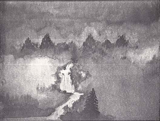 Italian Hills, (painting) — Arthur B. Davies