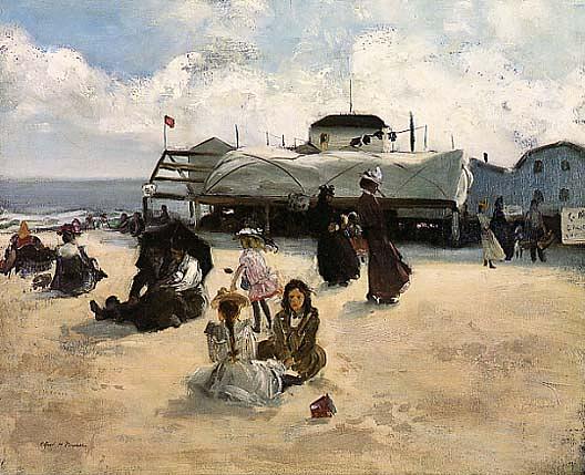 Beach Scene, (painting) — Alfred Henry Maurer