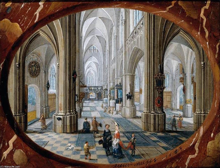 Interior Of A Gothic Church — Peeter Neeffs El Joven
