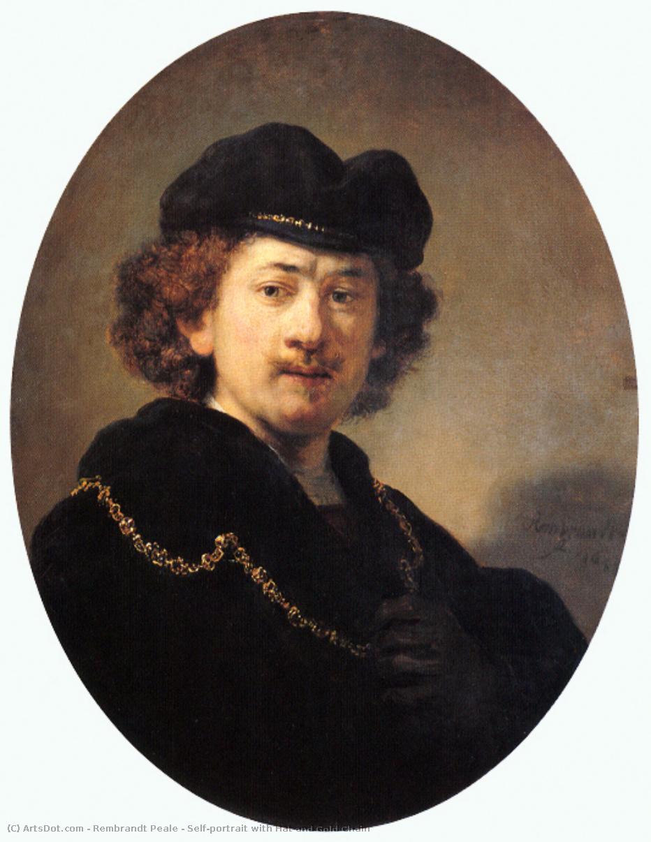 Self-portrait With Hat And Gold Chain — Рембрандт Пилл