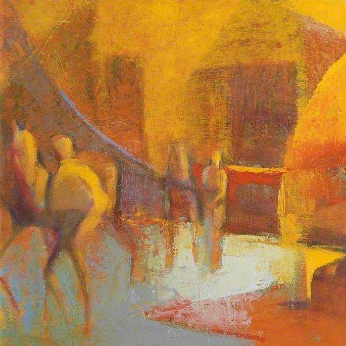 Hot Day At Goodwood (triptych, Left Wing) — Vera Stokes