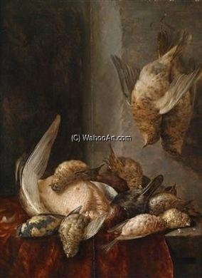A Hunting Still Life With Shot Wildfowl — Cornelis Van Lelienbergh