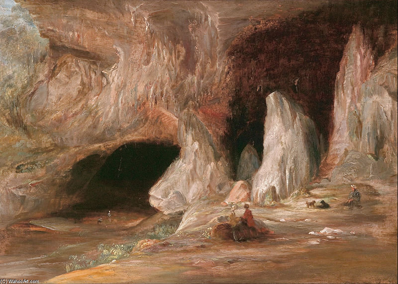 Stalagmite Columns At The Southern Entrance Of The Burrangalong Cavern — Conrad Martens