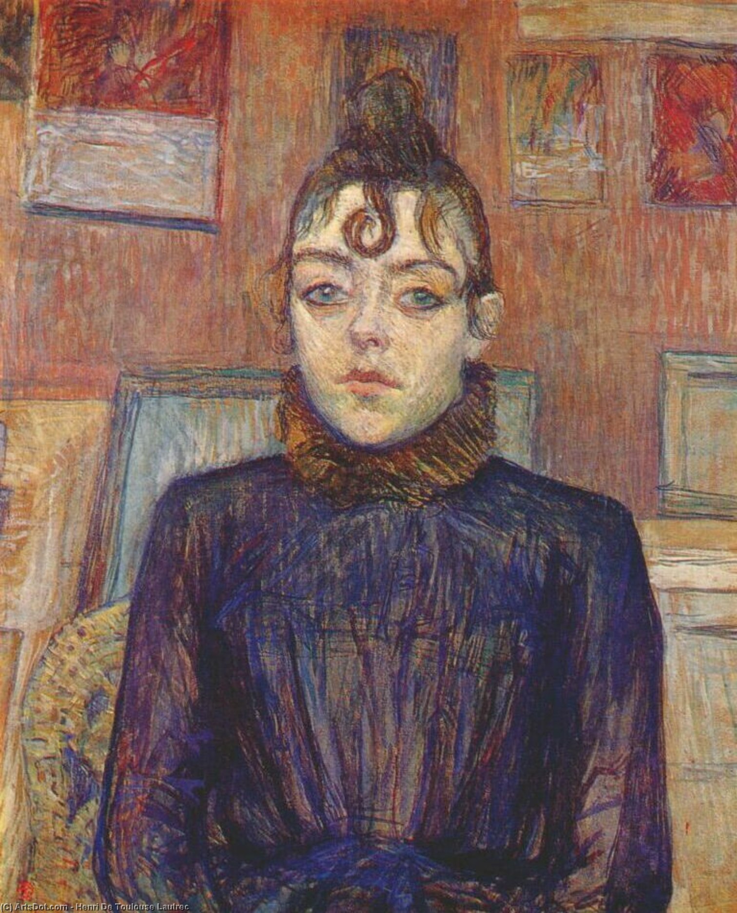 Girl With Lovelock — Henri De Toulouse-lautrec