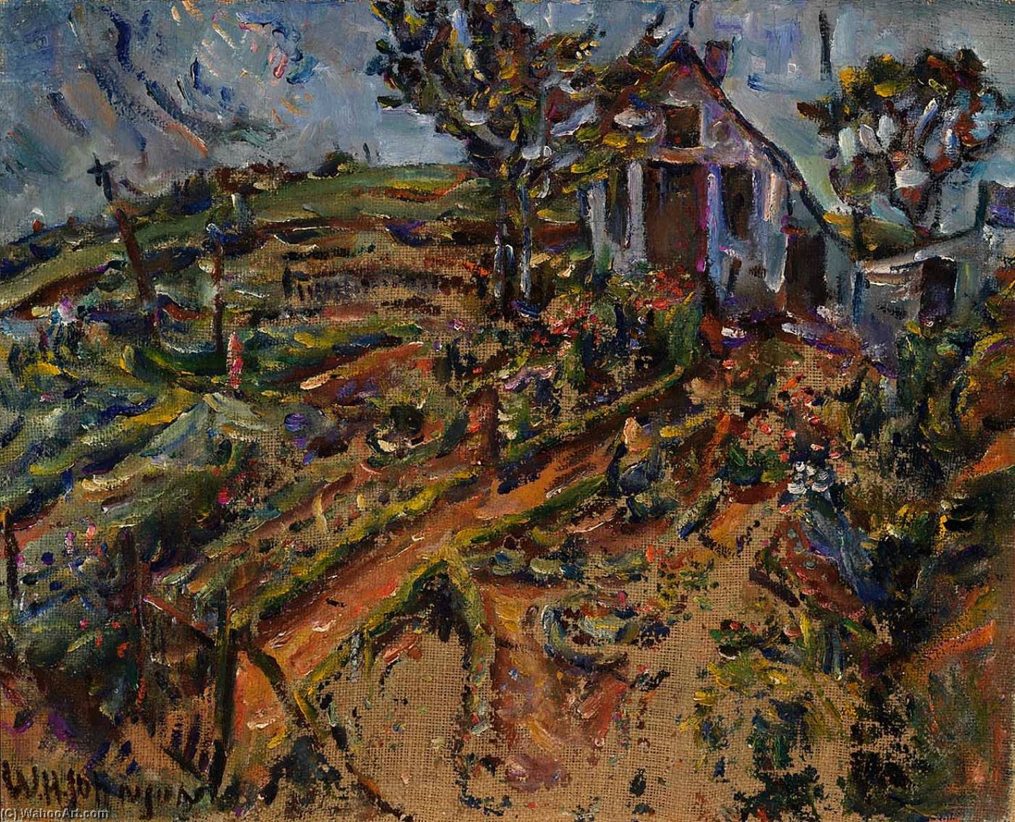 House In Garden — William H. Johnson