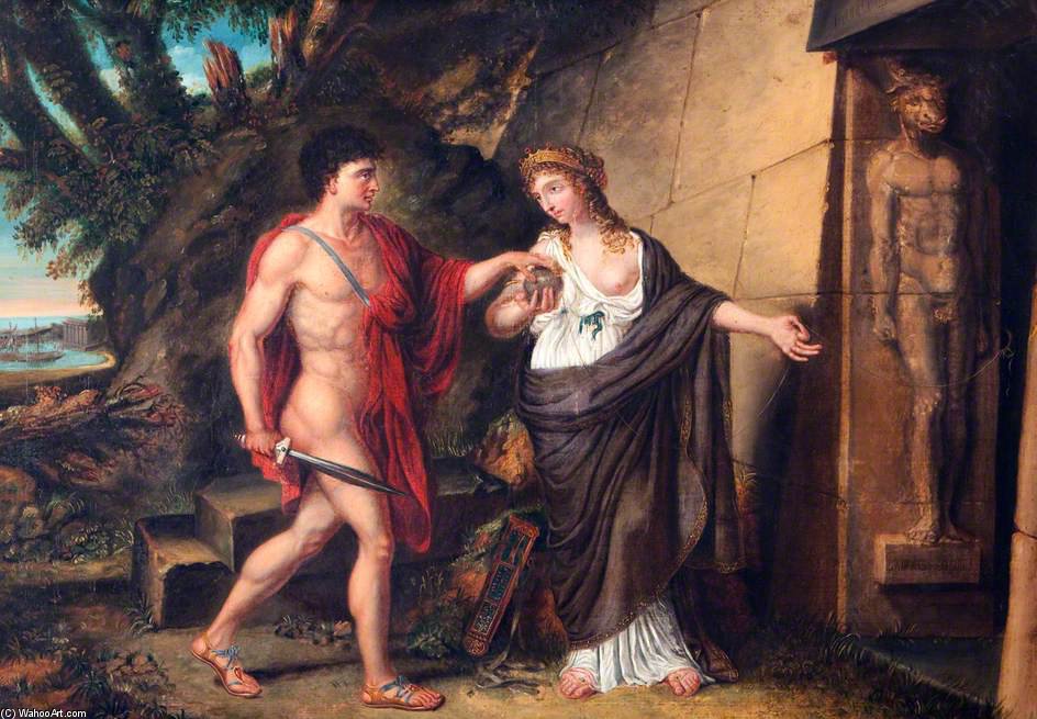 Theseus And Ariadne At The Entrance Of The Labyrinth — Richard Westall