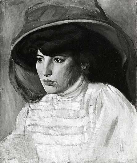 Woman With Hat And Veil, (painting) — Alfred Henry Maurer