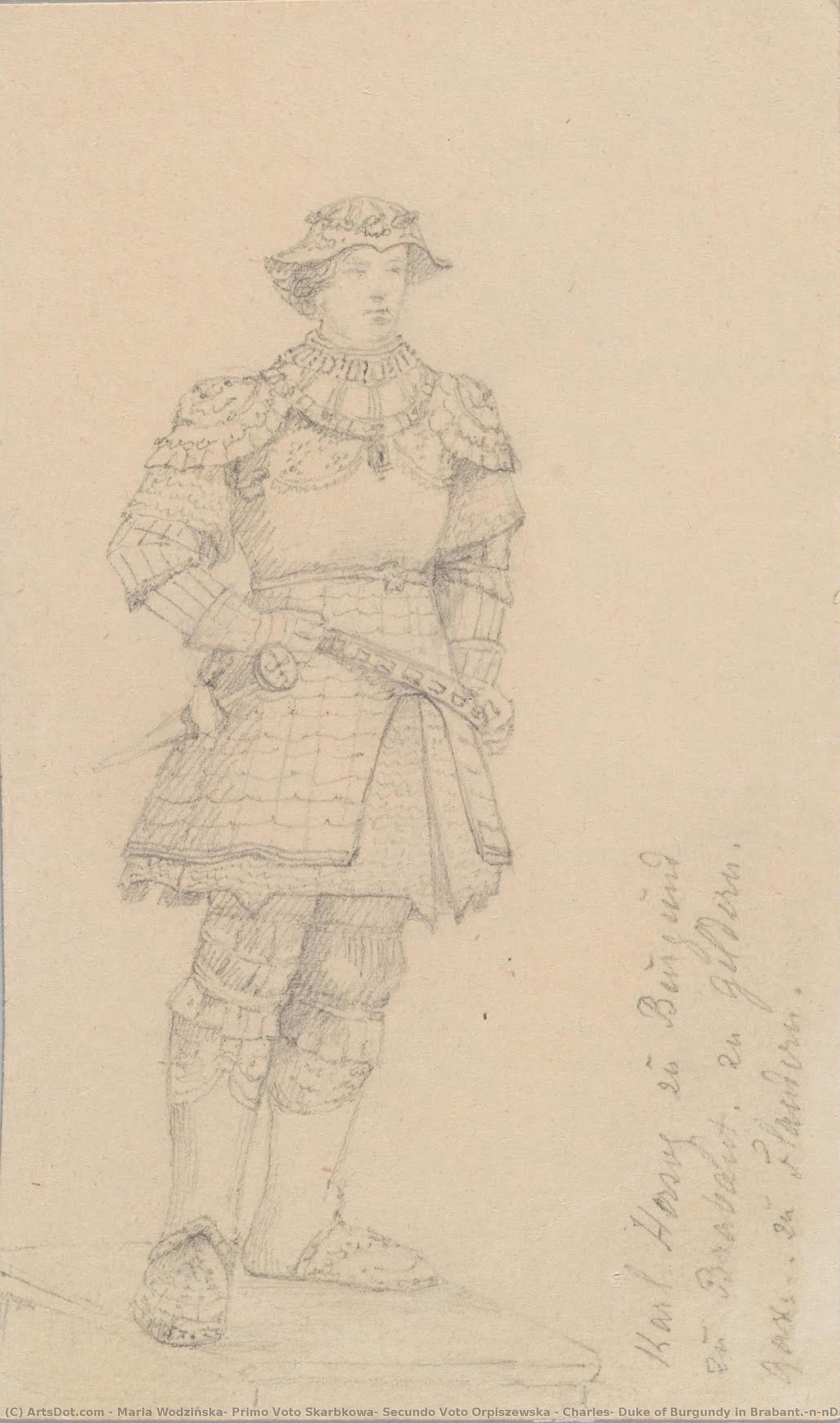 Charles, Duke Of Burgundy In Brabant.\n\ndrawing — Maria Wodzińska, Primo Voto Skarbkowa, Secundo Voto Orpiszewska