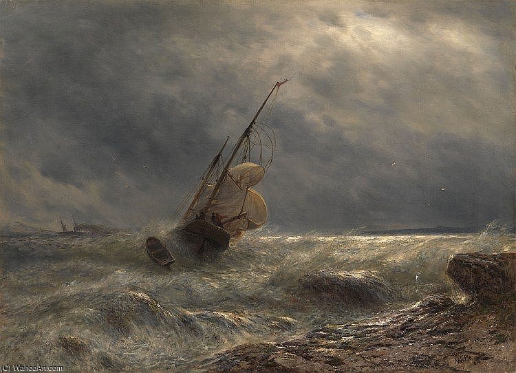 Ship In A Storm — Lef Feliksovich Lagorio