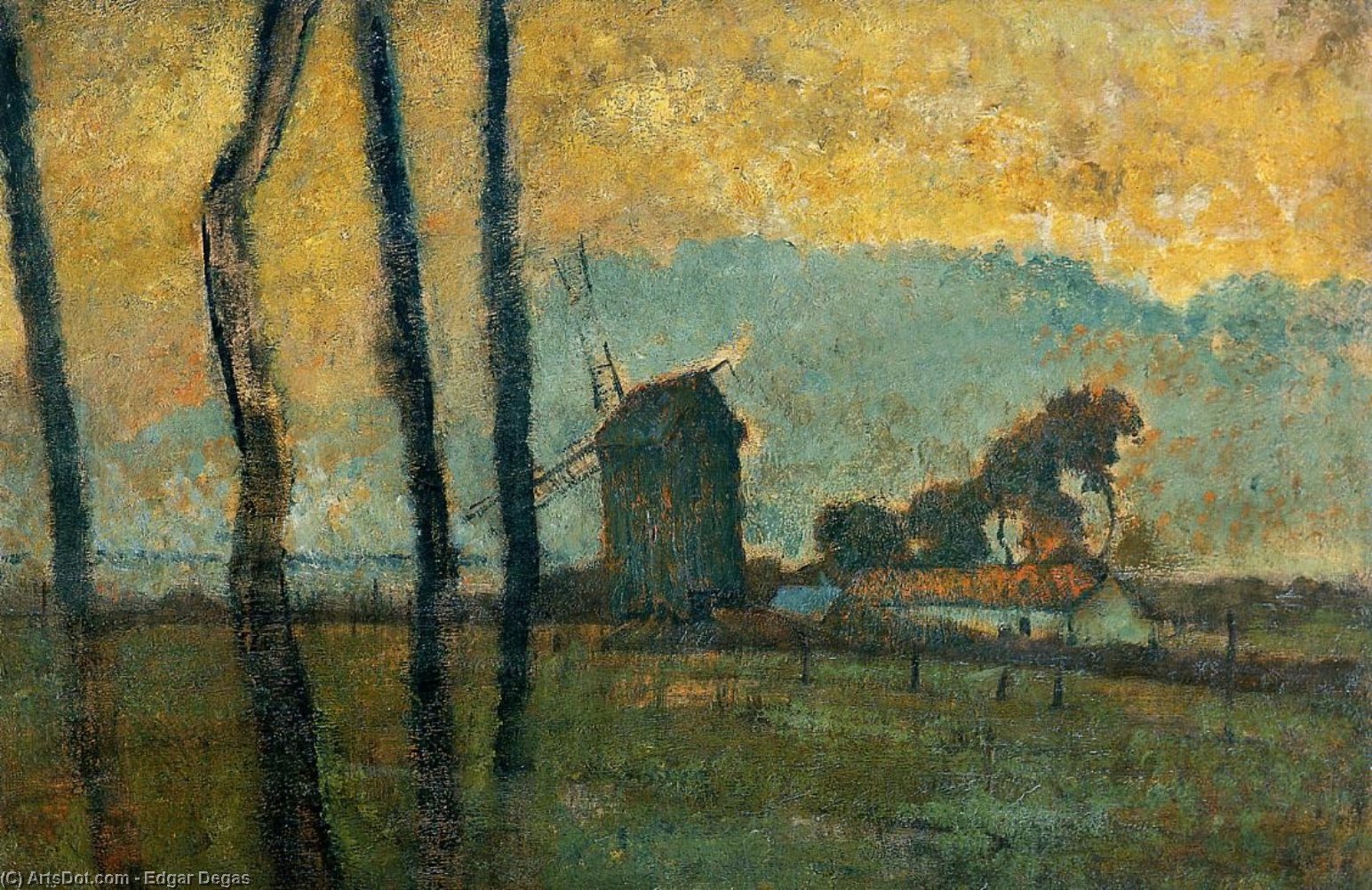 Landscape At Saint Valery-sur-somme — Edgar Degas