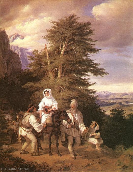 Romanian Family Going To The Fair — Miklós Barabás