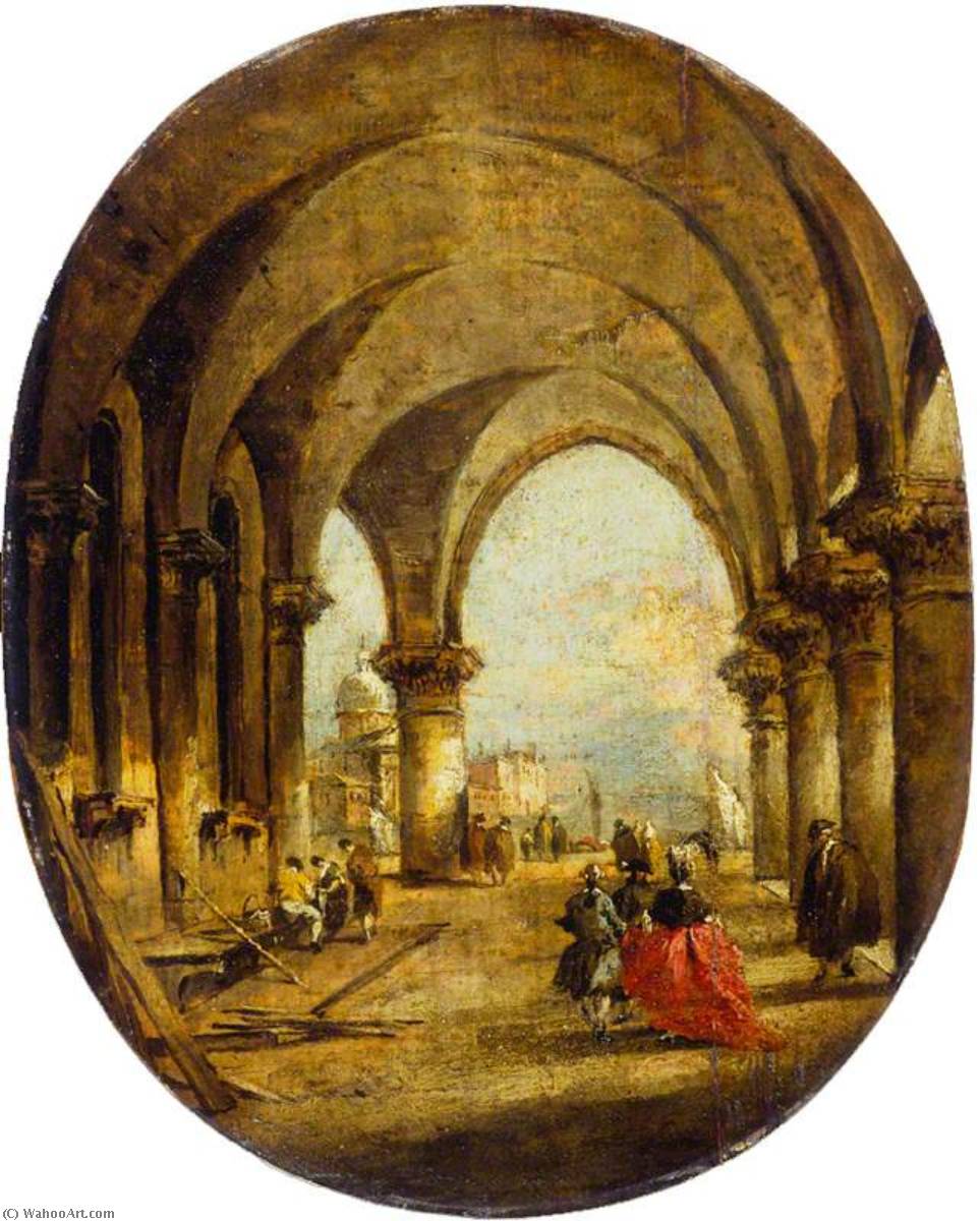 Capriccio With The Arcade Of The Doge's Palace And San Giorgio Maggiore — Francesco Lazzaro Guardi