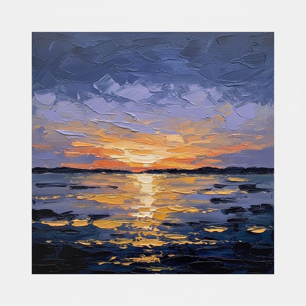 Sculpted Radiance: A Symphony Of Gilded Light Amidst Midnight Sea Tides — Christian Noiret