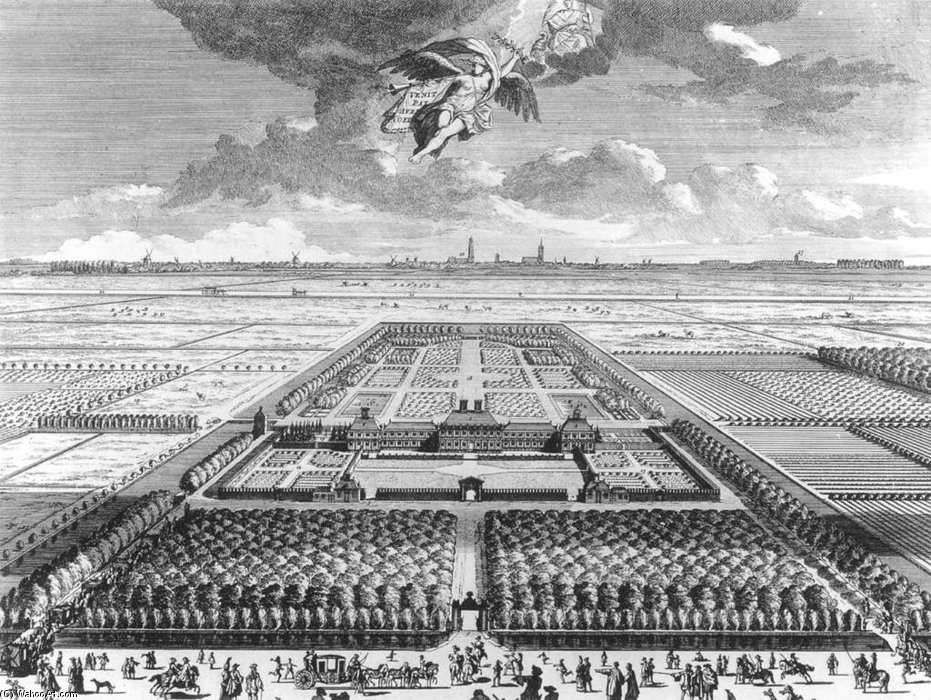 Bird's-eye View Of The Huis Ter Nieuburch At Rijswijck — Johannes Tielius