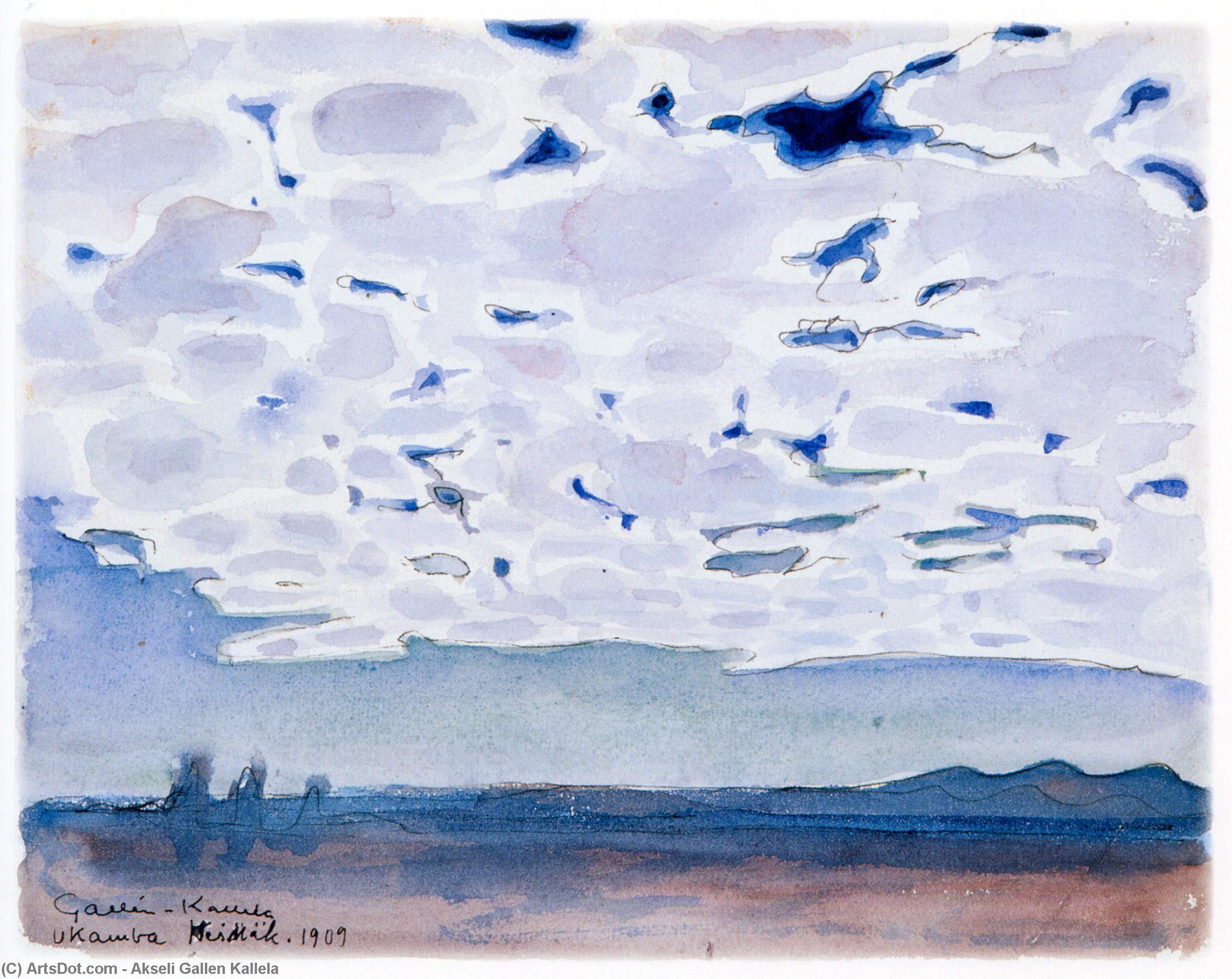 Night Clouds Above The Savannah — Akseli Gallen-kallela