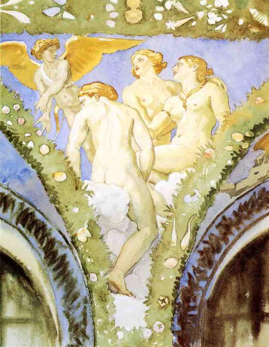 Three Nudes With Cupid — Сарджент