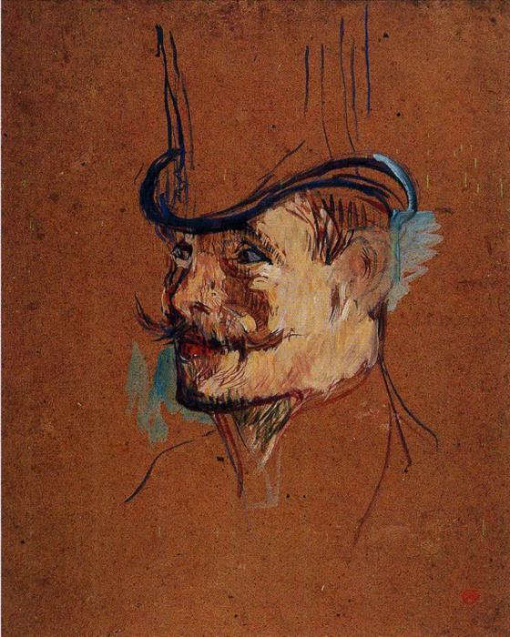 William Warrener (study For The Englishman At The Moulin Rouge) — Henri De Toulouse-lautrec
