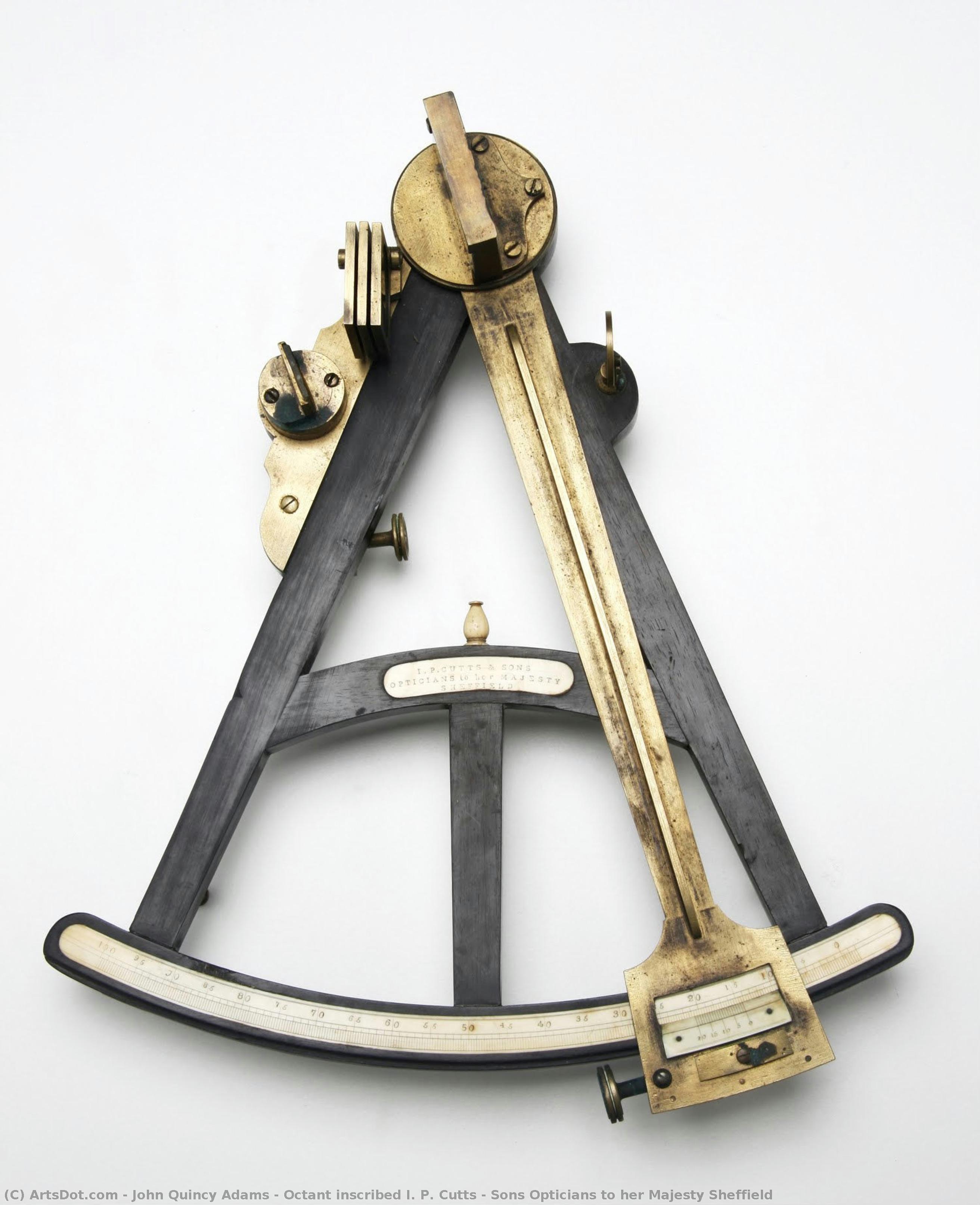 Octant Inscribed I. P. Cutts & Sons Opticians To Her Majesty Sheffield — John Quincy Adams