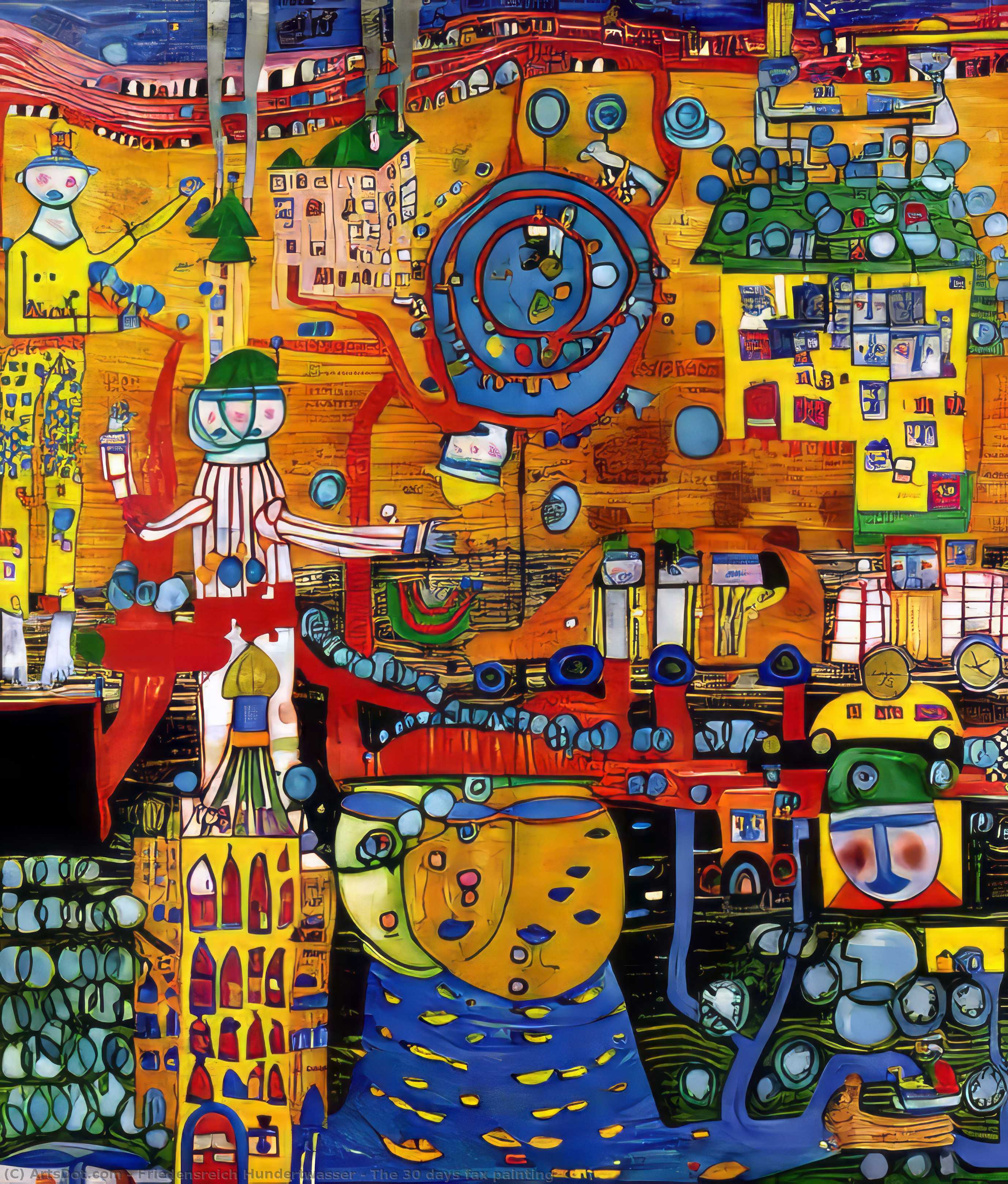The 30 Days Fax Painting — Фридрих Хундертвасер