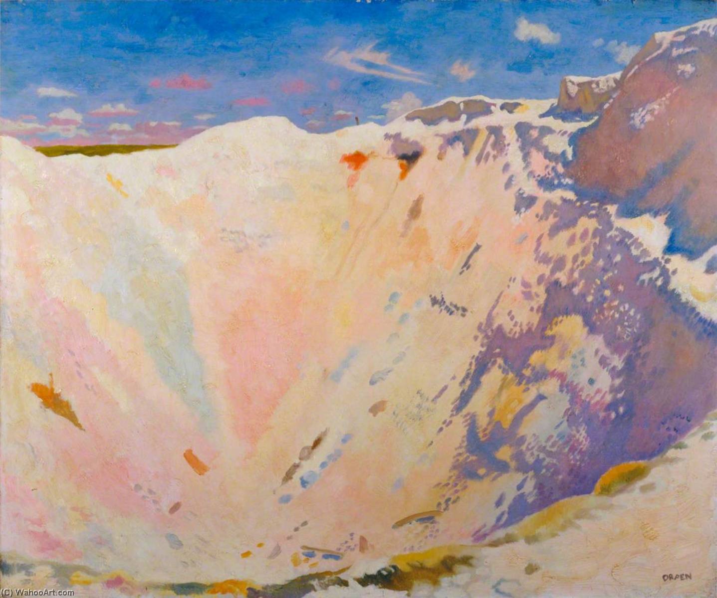 Inside A Small Mine Crater, La Boisselle — Sir William Newenham Montague Orpen