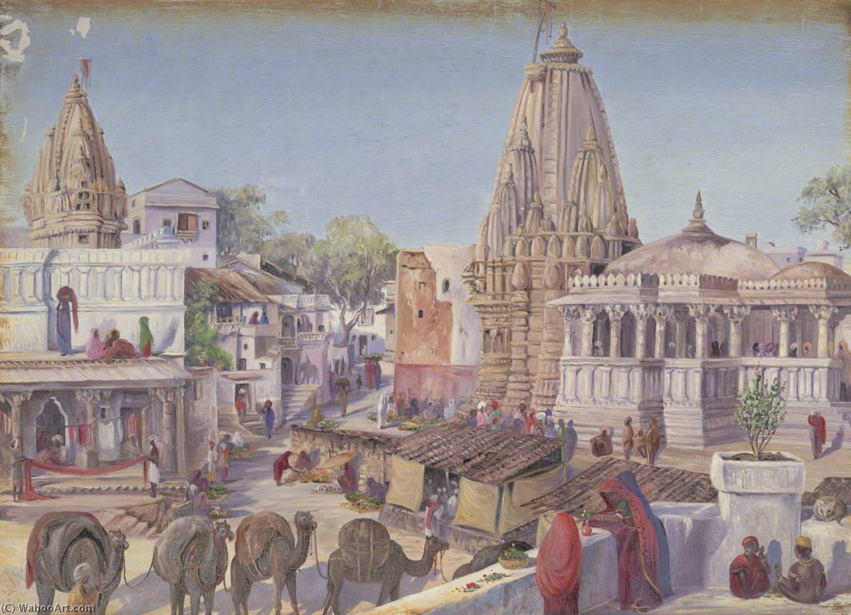 'street In Oodipore. India' — Marianne North