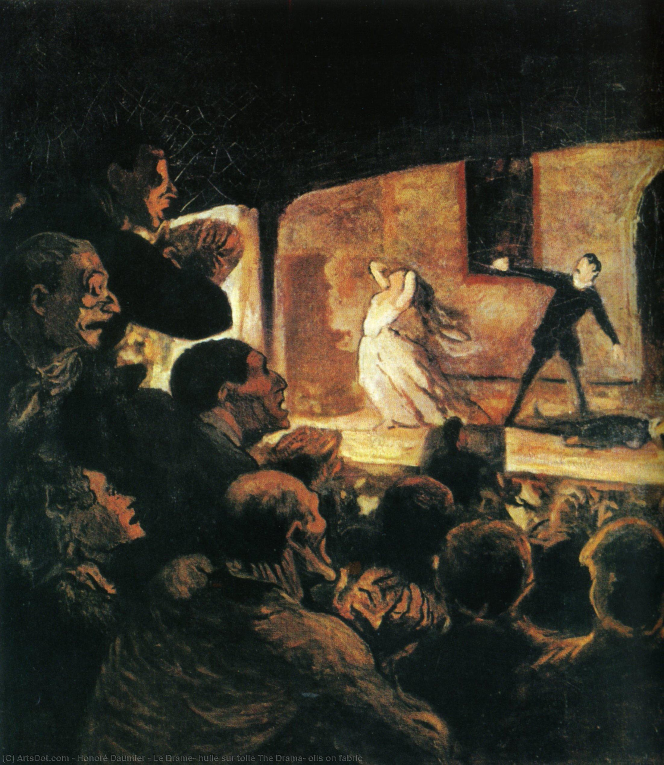 Le Drame, Huile Sur Toile The Drama, Oils On Fabric — Honoré Daumier