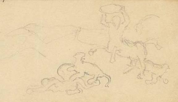 Sketch After The Mosaic ''the Fight Of The Centaur'' — Nicolás Roerich