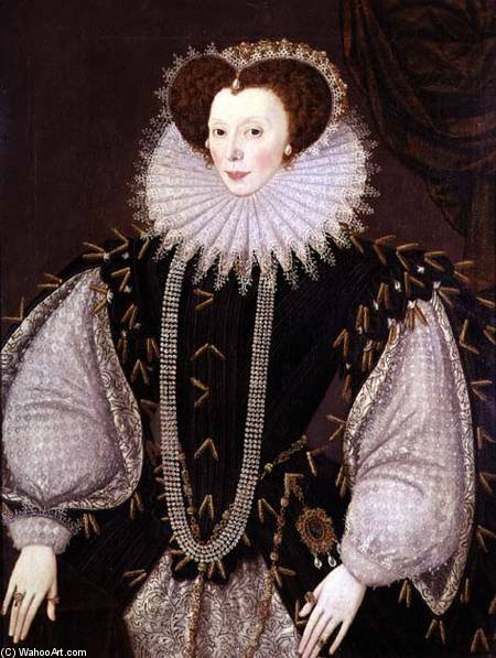 Portrait Of Elizabeth Sydenham, Lady Drake — George Gower