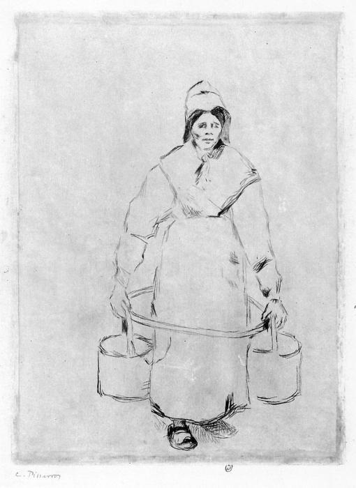Peasant Woman At The Well — Camille Pissarro