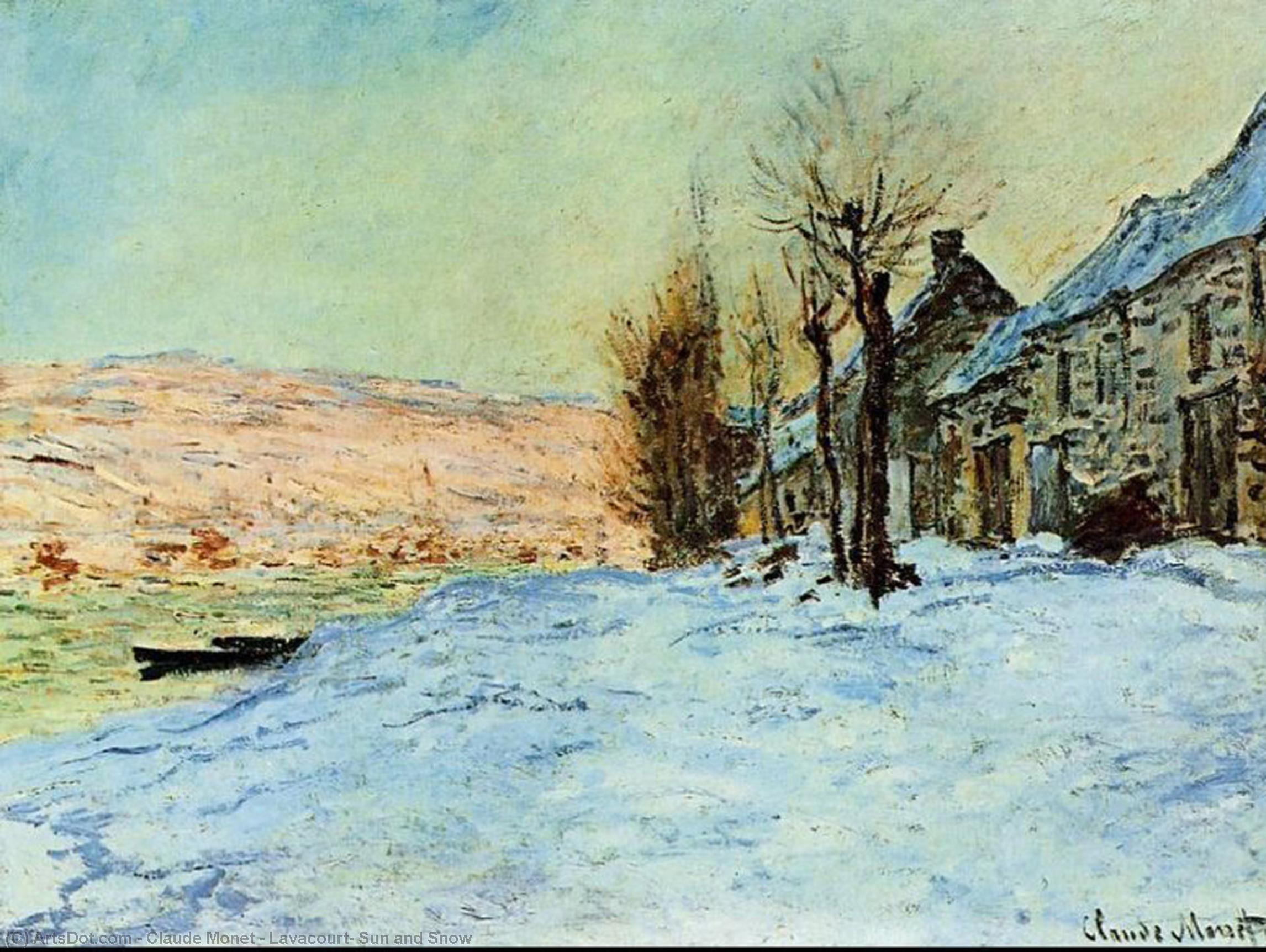 Lavacourt, Sun And Snow — Claude Monet