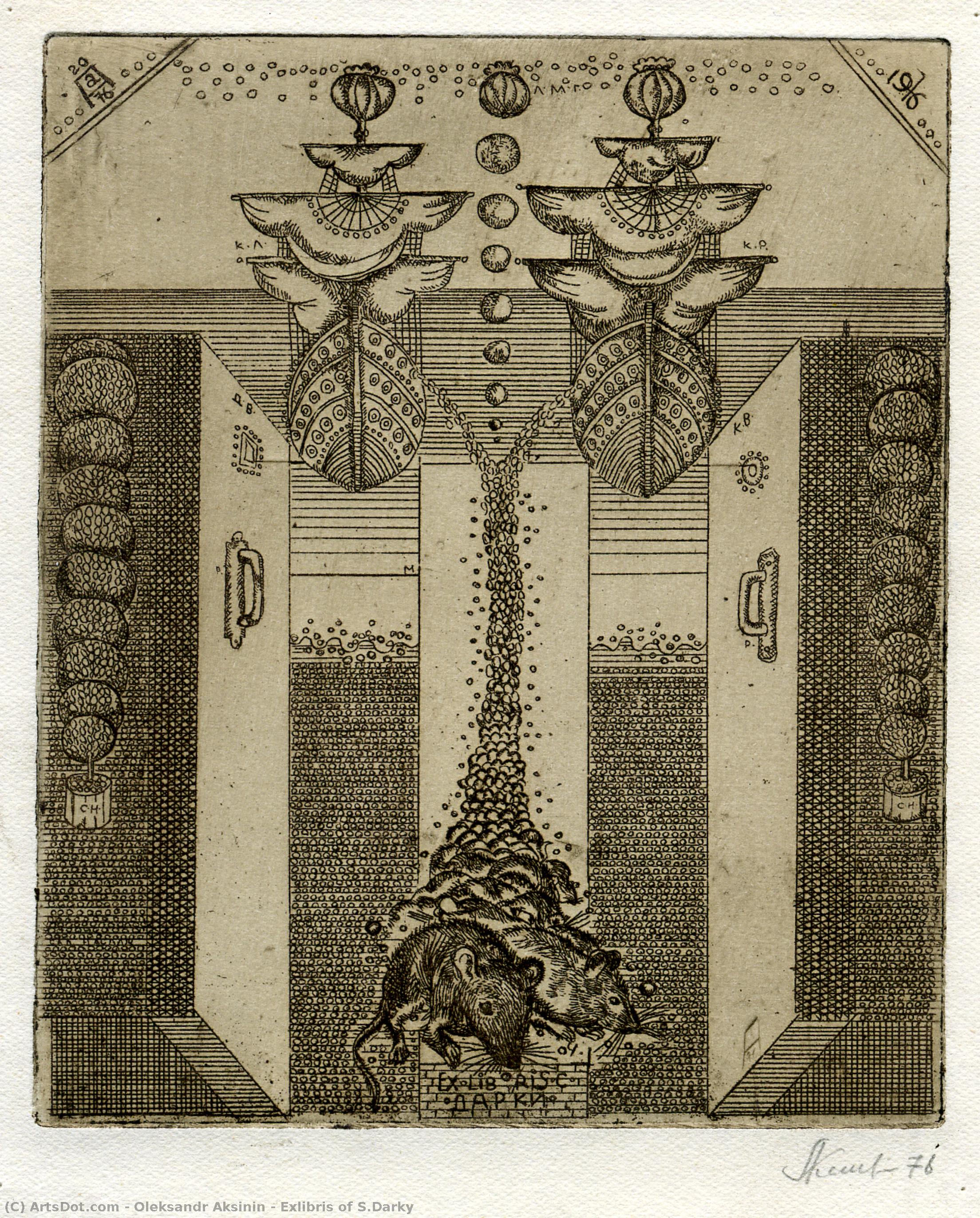 Exlibris Of S.darky — Oleksandr Aksinin