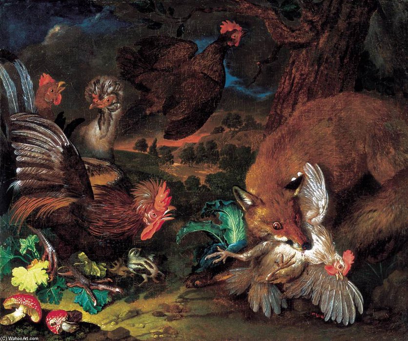 Fox In The Courtyard — Philipp Ferdinand De Hamilton