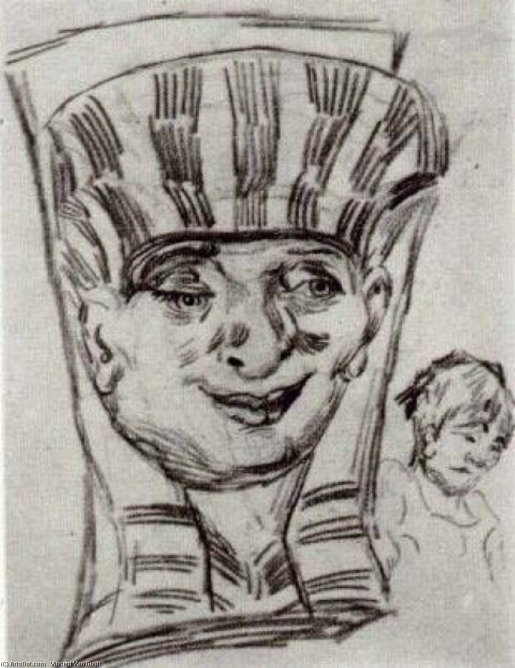 Sketch Of An Eroded Garden-wall Ornament — Vincent Van Gog