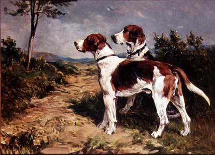 Two Hounds In A Landscape - — John Emms