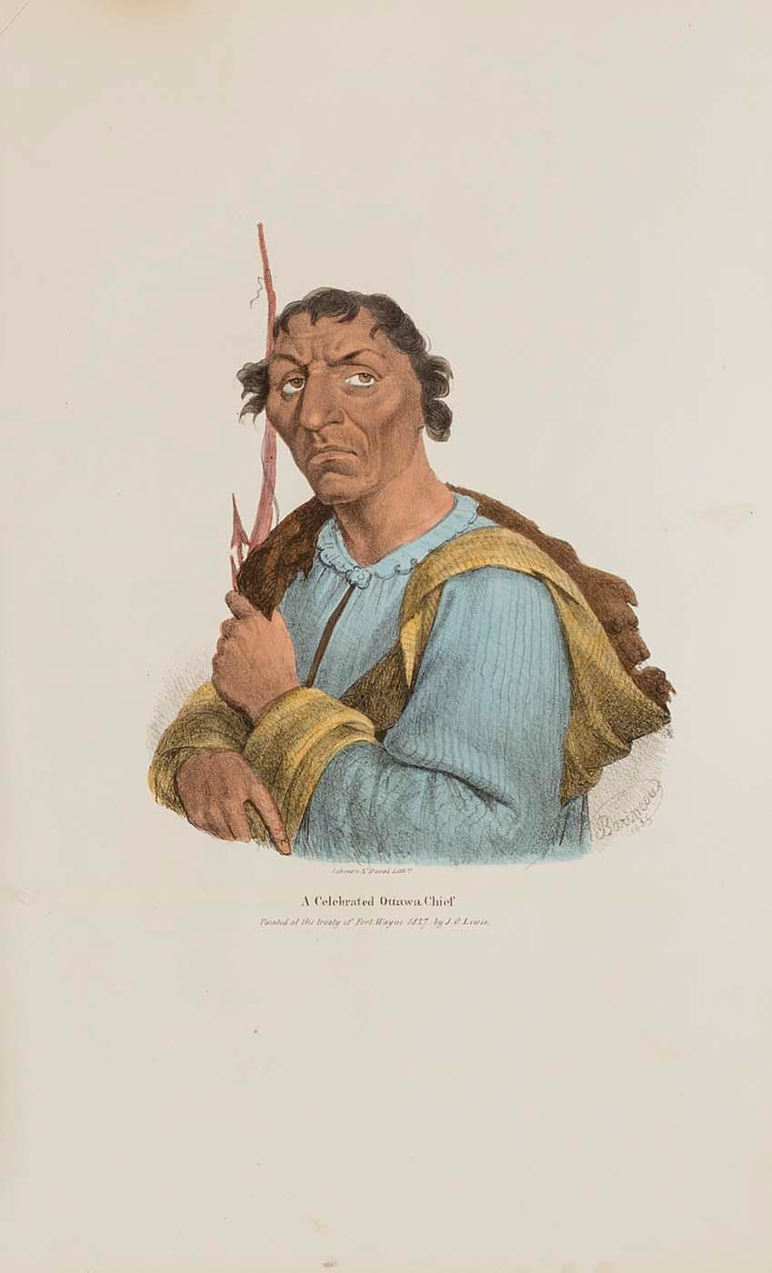 A Celebrated Ottowa Chief, From The Aboriginal Portfolio — James Otto Lewis