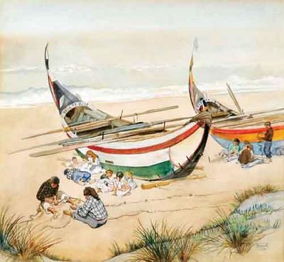 Português Praia De Vieira De Leiria — Alfredo Roque Gameiro