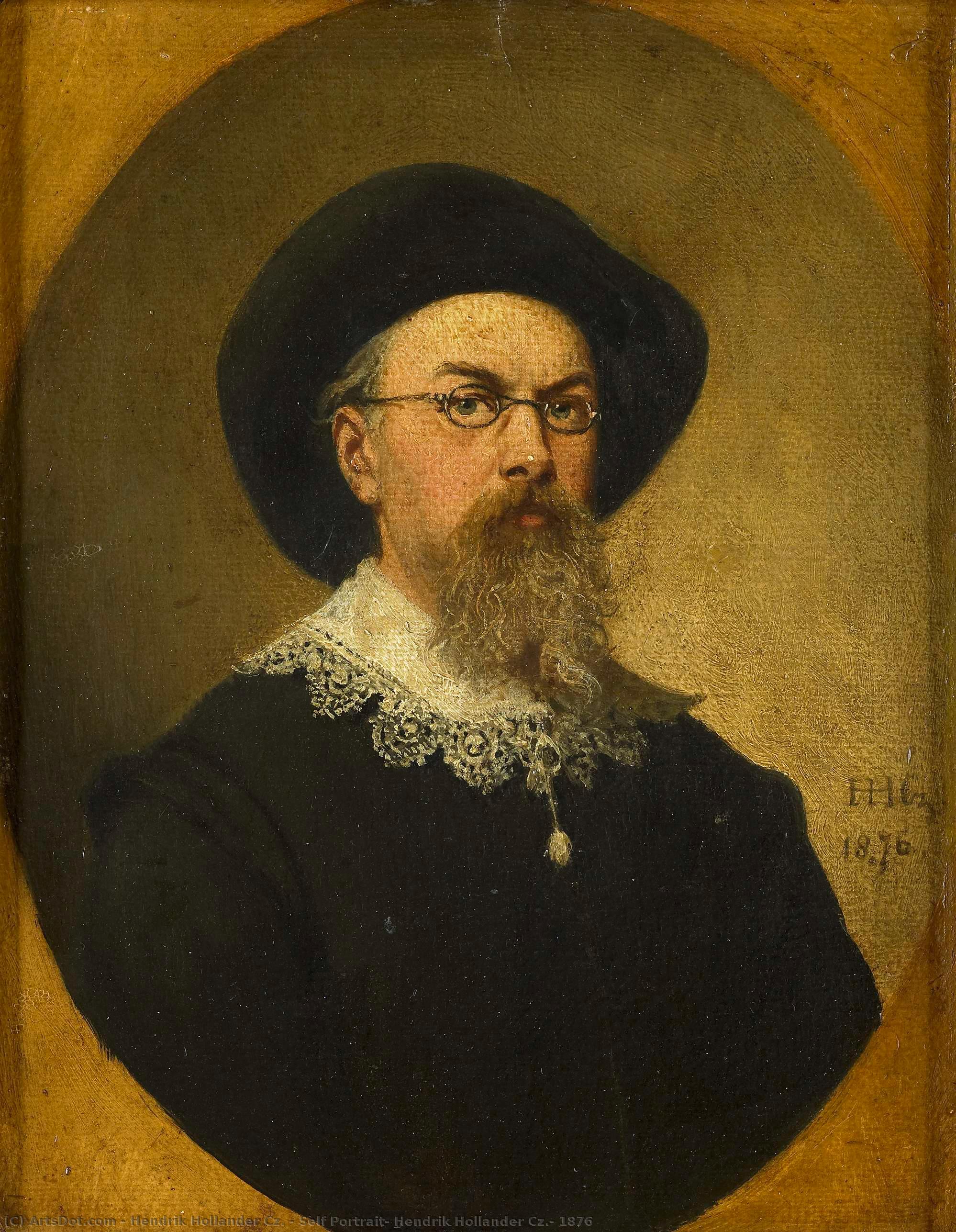 Self Portrait, Hendrik Hollander Cz., 1876 — Hendrik Hollander Cz.