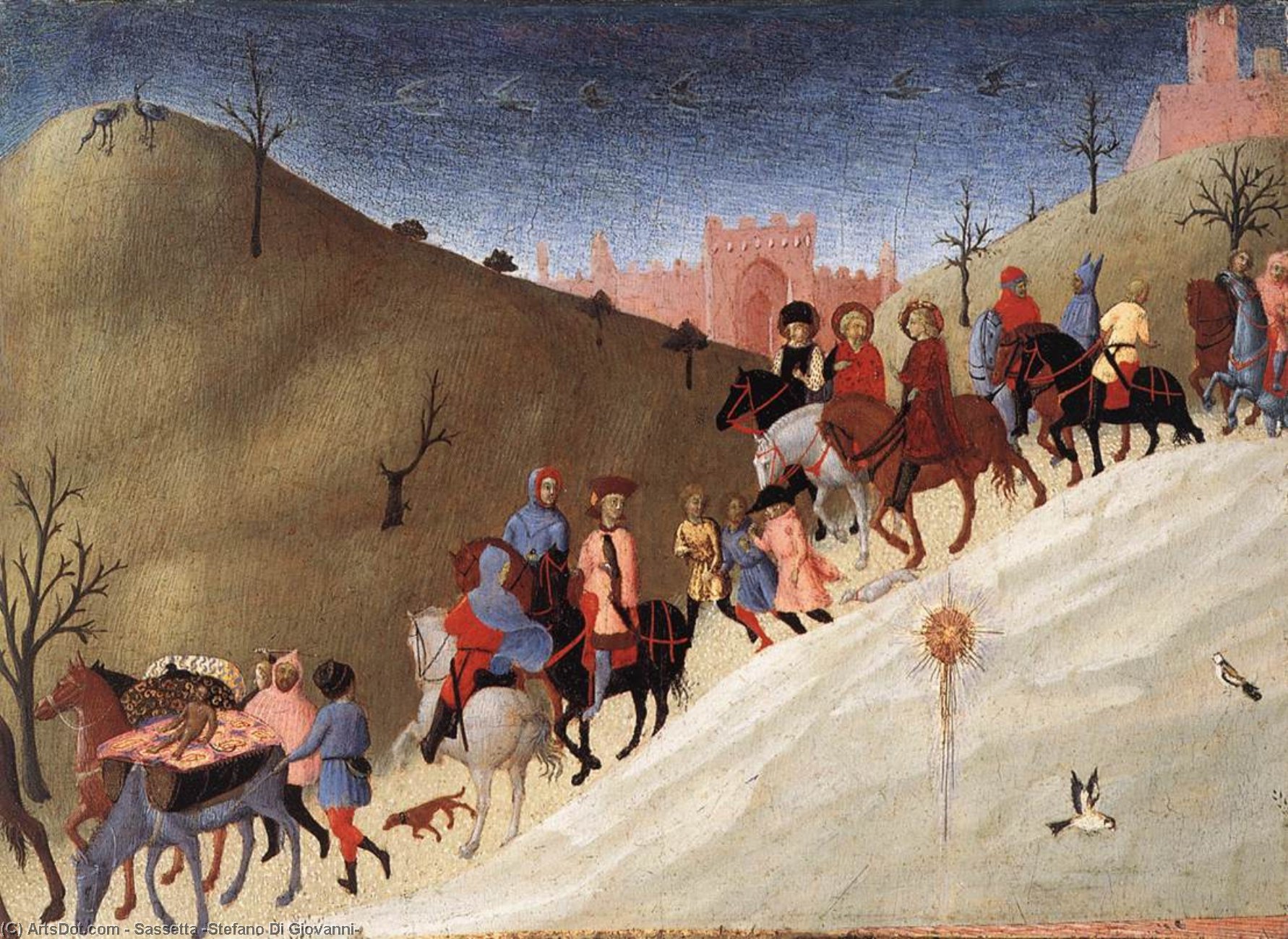 Die Reise Der Heiligen Drei Könige — Sassetta