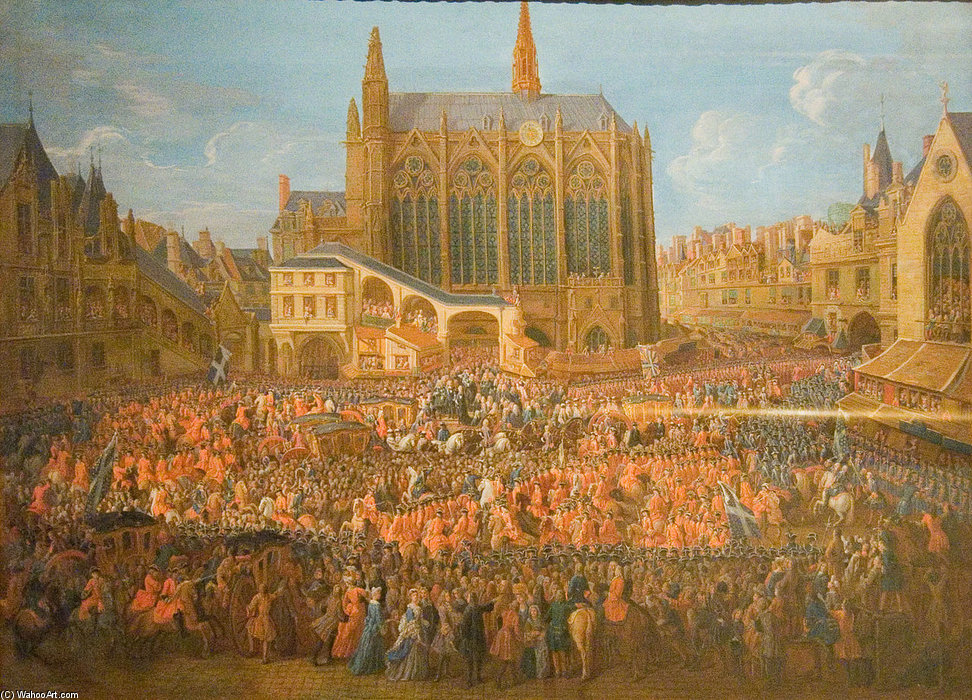 Louis Xv Sortant Du Lit De Justice Tenu Au Parlement — Pierre Denis Martin (dit Martin Le Jeune)